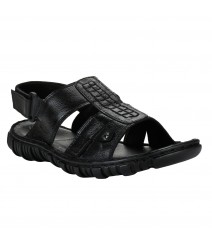 Vostro Black Sandal for Men - VSP0015